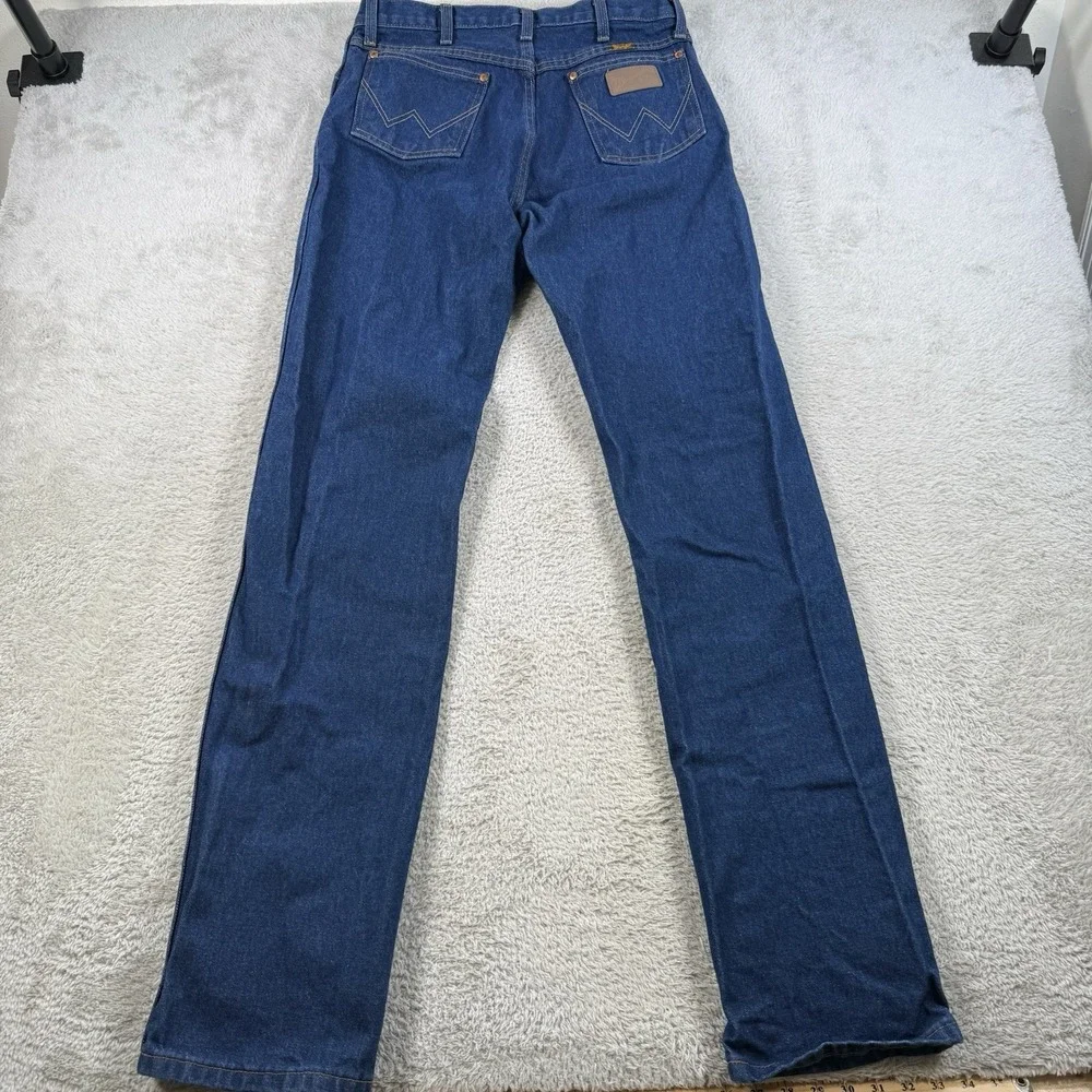 Wrangler Jeans Mens 31x36 Blue 13MWZ Cowboy Western Rodeo Denim Work Dark Wash